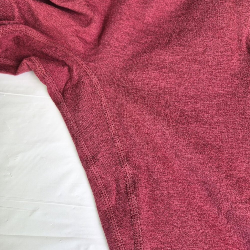 Stori Leggings Sz 6 Heavyweight Double Brush Soft Pockets Burgundy Heather Yoga - Picture 6 of 8